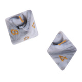 Maxbell 10pcs 8 Sided Dice D8 Polyhedral Dice for Dungeons and Dragons Table Games White Gray