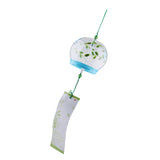 Maxbell 7x8cm Japanese Style Glass Windchime Hanging Decor Home Glass Wind Bells 6#