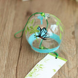 Maxbell 7x8cm Japanese Style Glass Windchime Hanging Decor Home Glass Wind Bells 6#