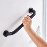 Maxbell Bathroom Armrest Bathtub HandRail Toilet Safety Grab Bar Black 40cm