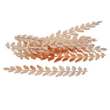 Maxbell 10 Pieces Long Leaf Branch Shape Jewelry Making Findings 120mm Rose gold