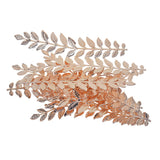 Maxbell 10 Pieces Long Leaf Branch Shape Jewelry Making Findings 120mm Rose gold