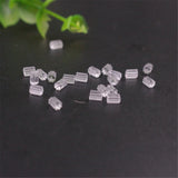 Maxbell 1000 Pieces Clear Rubber Earring Safety Backs for Crafts Plastic 3x3mm