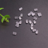 Maxbell 1000 Pieces Clear Rubber Earring Safety Backs for Crafts Plastic 3x3mm