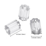 Maxbell 1000 Pieces Clear Rubber Earring Safety Backs for Crafts Plastic 3x3mm