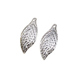 Maxbell 100 Pieces Alloy Filigree Leaves Charms Pendants Jewelry Findings White K