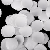 Maxbell 100 Pieces Plastic Round Buttons Base for DIY Fabric Cloth Buttons 35mm