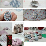 Maxbell 100 Pieces Plastic Round Buttons Base for DIY Fabric Cloth Buttons 35mm