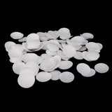 Maxbell 100 Pieces Plastic Round Buttons Base for DIY Fabric Cloth Buttons 35mm