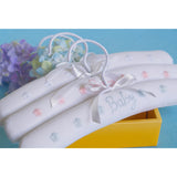 Maxbell Lovely Baby Kids Padded Cotton Ribbon Clothes Hanger Home Decoration Pink