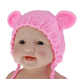 Maxbell Realistic Silicone Baby Doll Soft Vinyl Real Life Newborn Toy Boy Dark Pink