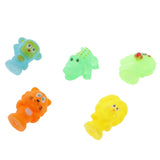 Maxbell Baby Squeaky Bath Time Toy Rubber Mini Colorful Animals Set of 5 Pcs