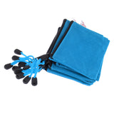 Maxbell 10pcs Waterproof Document Bags Filing Pens Paper For Office Light Blue