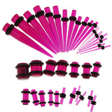 Maxbell 36pcs Ear Gauges Stretching Kit Acrylic Plug 14G-00G Expander Purple