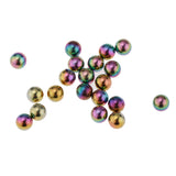 Maxbell 20 Piece Stainless Steel 4mm Piercing Jewelry Balls fit 14g Bar Colorful