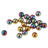 Maxbell 20 Piece Stainless Steel 4mm Piercing Jewelry Balls fit 14g Bar Colorful