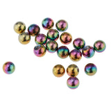 Maxbell 20 Piece Stainless Steel 4mm Piercing Jewelry Balls fit 14g Bar Colorful