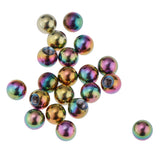 Maxbell 20 Piece Stainless Steel 4mm Piercing Jewelry Balls fit 14g Bar Colorful