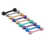 Maxbell 9 Pieces Stainless Steel Barbell Tongue Lip Helix Stud Shield 16g 3mm Ball