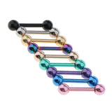 Maxbell 9 Pieces Stainless Steel Barbell Tongue Lip Helix Stud Shield 16g 3mm Ball