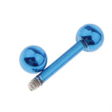 Maxbell 9 Pieces Stainless Steel Barbell Tongue Lip Helix Stud Shield 16g 3mm Ball