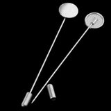 Maxbell 10 Pieces Empty Base 1.2cm Lapel Stick Pin Hat Scarf Brooch DIY Craft Silver