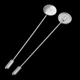 Maxbell 10 Pieces Empty Base 1.2cm Lapel Stick Pin Hat Scarf Brooch DIY Craft Silver