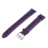 Maxbell Leather Watch Strap 12mm-20mm Wristband for Men Women 18mm Purple