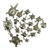 Maxbell 20pcs Tibetan Silver Assorted Ocean Sea Turtle Tortoise Charms Pendants