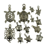 Maxbell 20pcs Tibetan Silver Assorted Ocean Sea Turtle Tortoise Charms Pendants