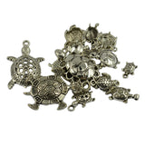 Maxbell 20pcs Tibetan Silver Assorted Ocean Sea Turtle Tortoise Charms Pendants