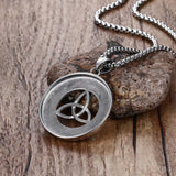 Maxbell New Celtic-Knot Charm Pendant Necklace with Chain Jewelry Gift for Men Women