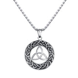 Maxbell New Celtic-Knot Charm Pendant Necklace with Chain Jewelry Gift for Men Women