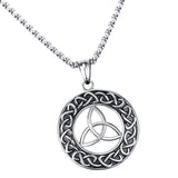 Maxbell New Celtic-Knot Charm Pendant Necklace with Chain Jewelry Gift for Men Women