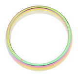 Maxbell Rainbow Titanium Steel Rings Men/Womens Engagement Wedding Band Ring Size 8