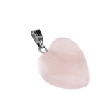 Maxbell 5pcs Crystal Gemstone Heart Charm Pendants for Necklace Pink