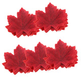 Maxbell 50pcs Fall Wedding Maple Leaf Leaves Favor Decorations Photo Props Dark Red