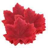 Maxbell 50pcs Fall Wedding Maple Leaf Leaves Favor Decorations Photo Props Dark Red