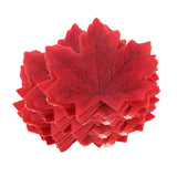 Maxbell 50pcs Fall Wedding Maple Leaf Leaves Favor Decorations Photo Props Dark Red