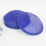 Maxbell Sinamay Hostesses Fascinator Round Hat Millinery Pillbox Base Royal Blue