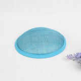 Maxbell Sinamay Hostesses Fascinator Round Hat Millinery Pillbox Base Acid Blue