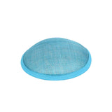 Maxbell Sinamay Hostesses Fascinator Round Hat Millinery Pillbox Base Acid Blue