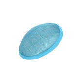 Maxbell Sinamay Hostesses Fascinator Round Hat Millinery Pillbox Base Acid Blue