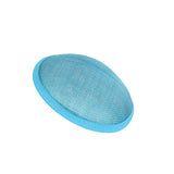 Maxbell Sinamay Hostesses Fascinator Round Hat Millinery Pillbox Base Acid Blue