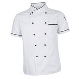 Maxbell Chef Jacket Uniform Short Sleeve Hotel Kitchen Chefwear Cook Coat XL White