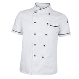 Maxbell Chef Jacket Uniform Short Sleeve Hotel Kitchen Chefwear Cook Coat XL White