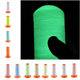 Maxbell 1000M Luminous Glow In The Dark Machine Embroidery/Sewing Thread White