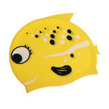 Maxbell Kids Silicone Swimming Cap Waterproof Beach Bathing Hat Bobofish Yellow