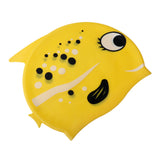 Maxbell Kids Silicone Swimming Cap Waterproof Beach Bathing Hat Bobofish Yellow