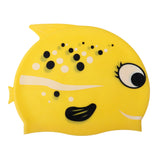 Maxbell Kids Silicone Swimming Cap Waterproof Beach Bathing Hat Bobofish Yellow